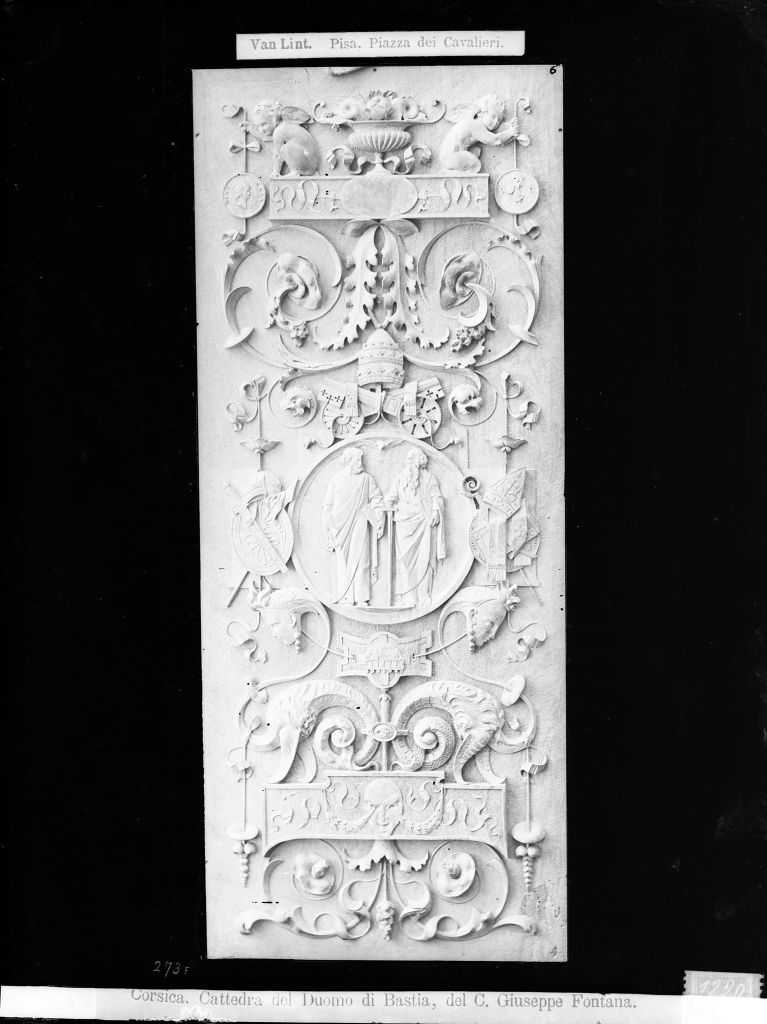 Bastia - Duomo - Cattedra (negativo) di Fontana, G, Lint, Enrico van (seconda metà XIX)