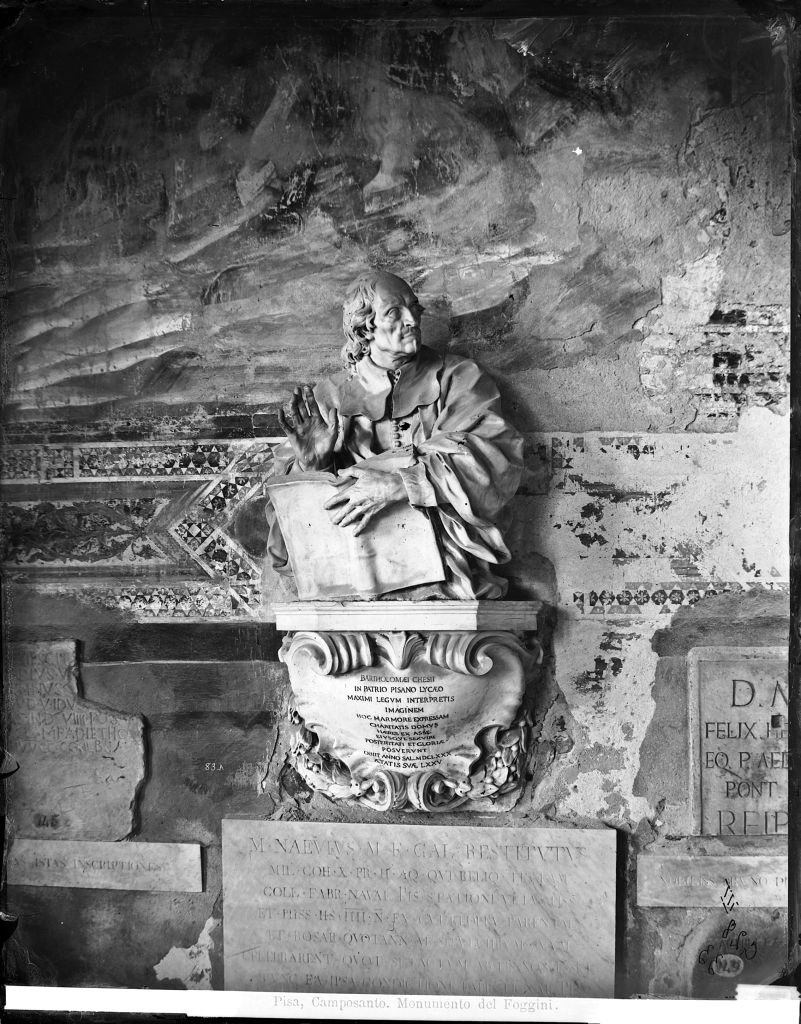 Pisa - Camposanto - Monumento sepolcrale di Bartolommeo Chiesi (negativo) di Foggini, Giovanni Battista, Anonimo (XIX/ XX)