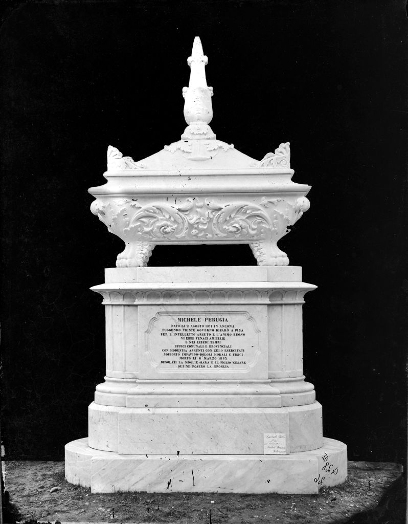 Pisa - Camposanto - Monumento sepolcrale di Michele Perugia (negativo) di Anonimo (XIX/ XX)