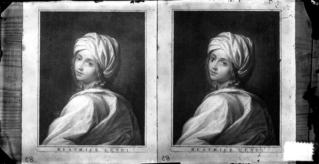 Cenci, Beatrice (negativo) di Anonimo (XIX/ XX)