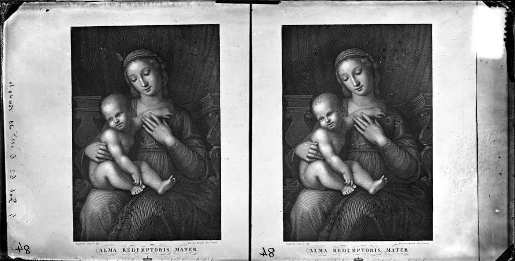 Madonna con Bambino - Dipinti - Stampe (negativo) di Biondi, Vincenzo, Anonimo (XIX/ XX)