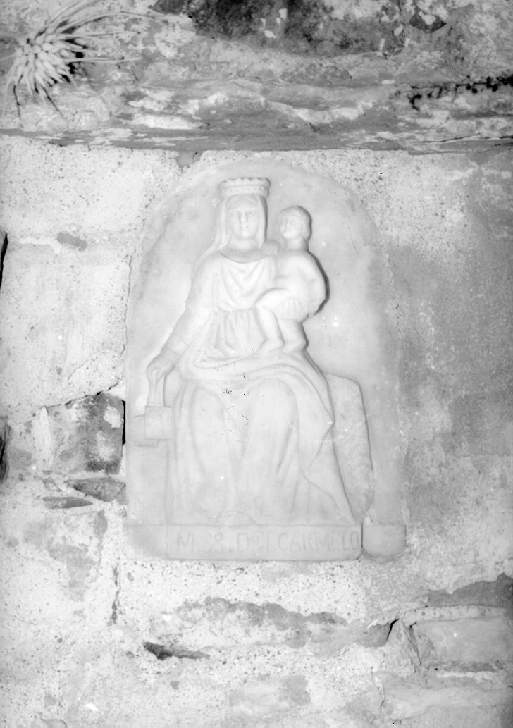 Madonna del Carmelo (rilievo) - bottega italiana (sec. XIX)