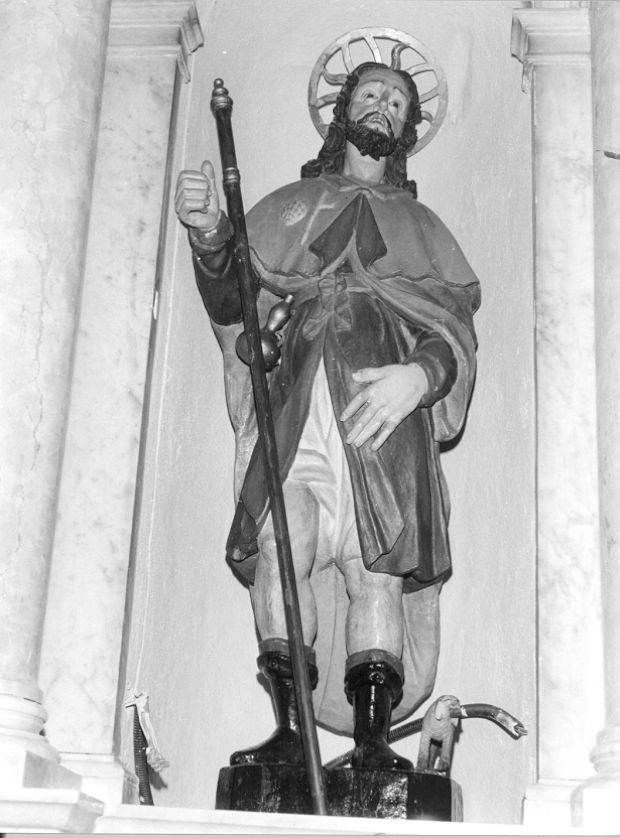 San Rocco (statua) - manifattura toscana (?) (fine/inizio secc. XVIII/ XIX)