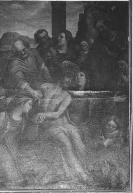 DEPOSIZIONE DI CRISTO DALLA CROCE (dipinto) di Sorri Pietro (sec. XVI)