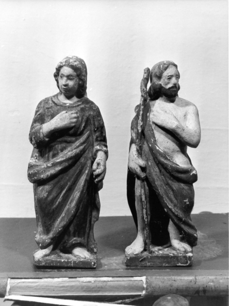 Madonna/ San Giovanni Battista (statuetta, serie) - ambito garfagnino (sec. XVII)