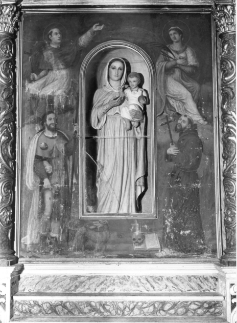 San Rocco, San Lorenzo, Santa Caterina d'Alessandria, San Francesco d'Assisi (dipinto) - bottega italiana (sec. XVIII)