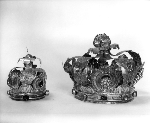 corona da statua, serie - bottega italiana (prima metà sec. XIX)