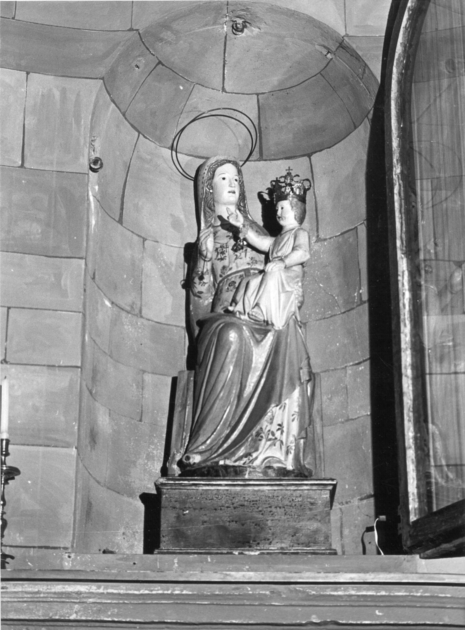 MADONNA CON BAMBINO IN TRONO (statua) - bottega toscana (fine/inizio secc. XIII/ XIV)