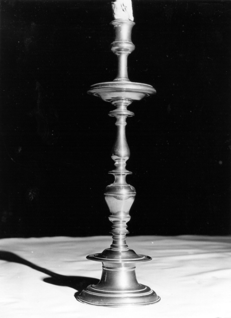 candeliere, serie - bottega lucchese (fine/inizio secc. XVII/ XVIII)