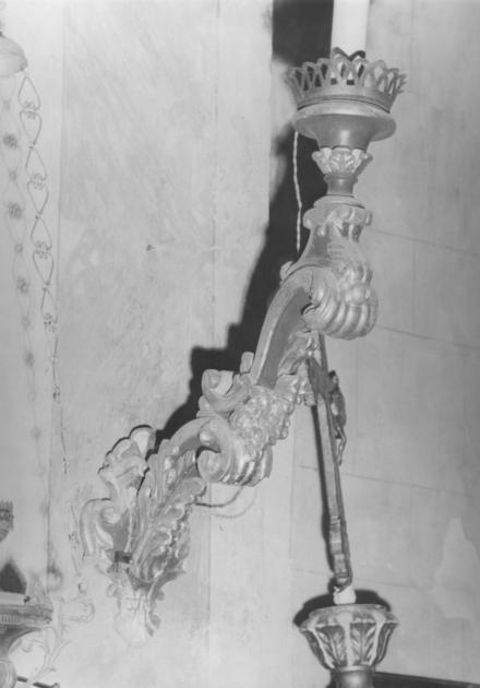 candeliere da parete, serie - bottega lucchese (fine/inizio secc. XVIII/ XIX)