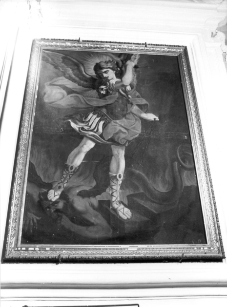 San Michele Arcangelo combatte Satana (dipinto) - ambito toscano (sec. XVII)