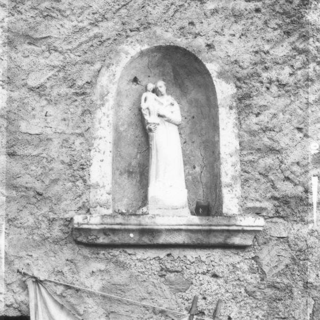SANT'ANTONIO DA PADOVA CON IL BAMBINO (statuetta devozionale) - ambito apuoversiliese (sec. XIX)
