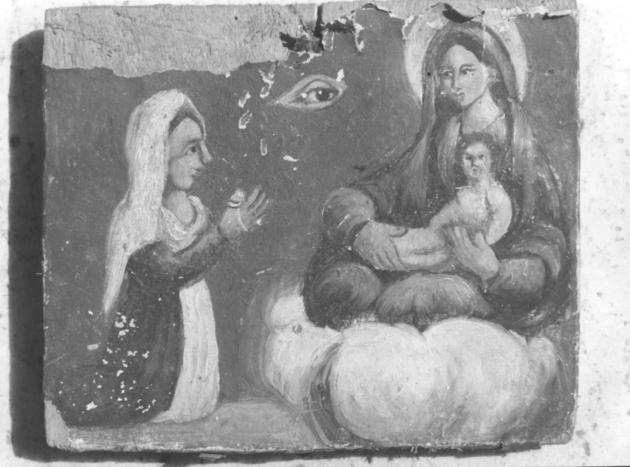 Madonna con Bambino, occhio e devota (ex voto) - bottega versiliese (prima metà sec. XIX)