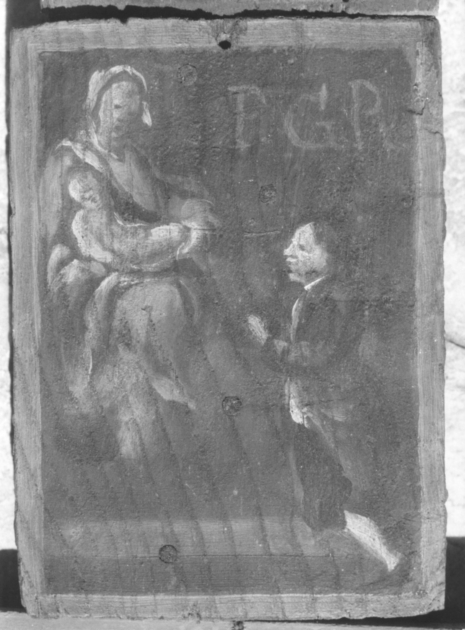 Madonna con Bambino e devoto (ex voto) di Tommasi Guglielmo (inizio sec. XIX)