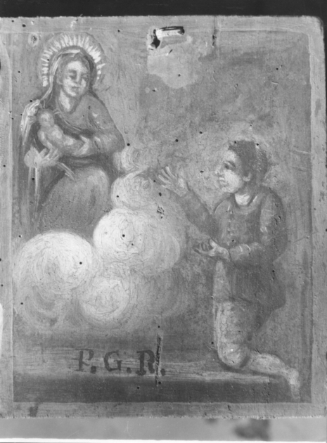 Madonna con Bambino e devoto (ex voto) - bottega versiliese (inizio sec. XIX)