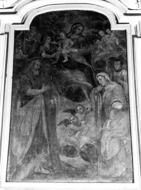 Madonna con Bambino e Santi (dipinto) - ambito italiano (sec. XVII)