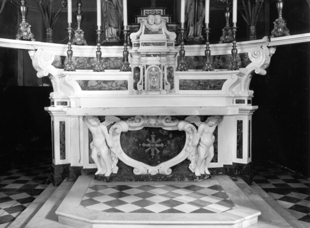 altare maggiore - ambito garfagnino (seconda metà sec. XVIII)