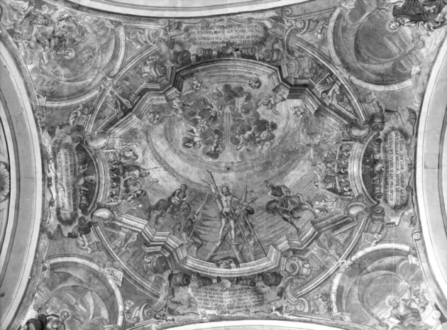 crocifissione di Sant'Andrea (soffitto dipinto) di Morelli (sec. XVIII)