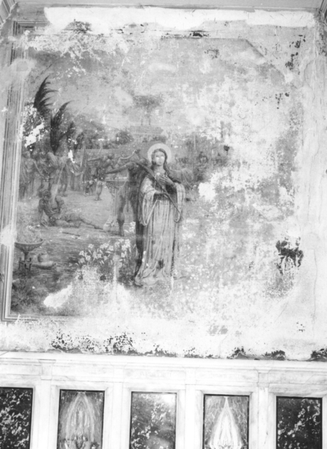 MARTIRIO DI SANTA BARBARA (dipinto) - ambito toscano (seconda metà sec. XIX)