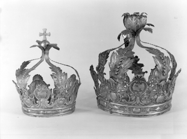 corona da statua, serie - bottega italiana (secc. XVIII/ XIX)