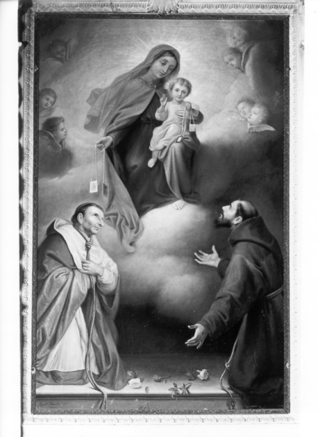Madonna con Bambino e Santi (dipinto) - ambito italiano (sec. XIX)