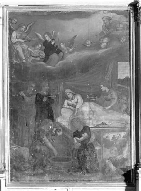 NASCITA DI SAN GIOVANNI BATTISTA (dipinto) - ambito italiano (sec. XVIII)