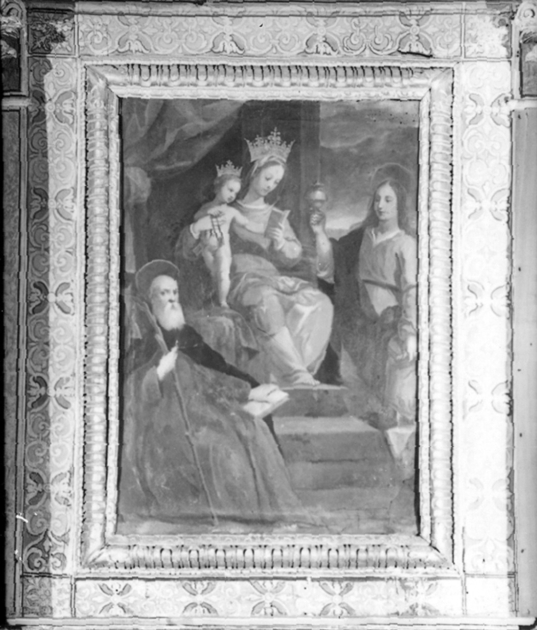 Madonna con Bambino e Santi (dipinto) di Salimbeni Ventura detto Bevilacqua (maniera) (sec. XVII)