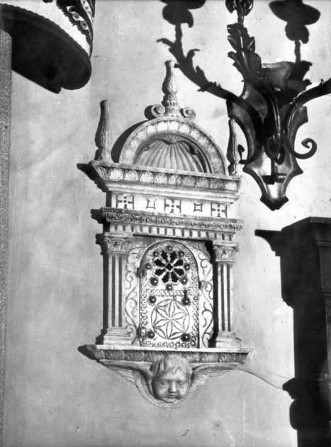 tabernacolo murale - bottega toscana (fine/inizio secc. XV/ XVI)