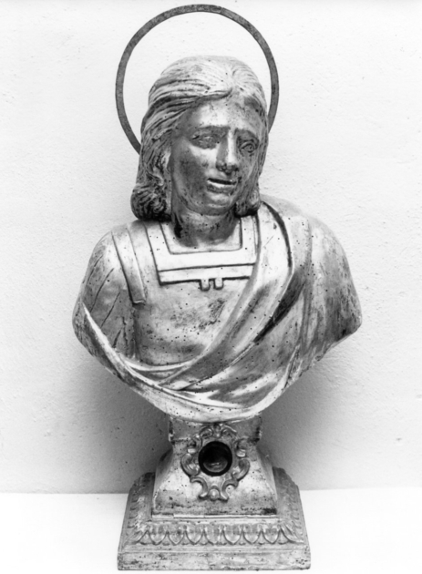 SAN GINESE (reliquiario - a busto) - bottega lucchese (inizio sec. XIX)