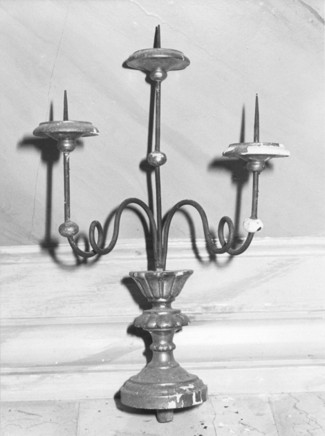 candelabro, serie - bottega italiana (sec. XIX)