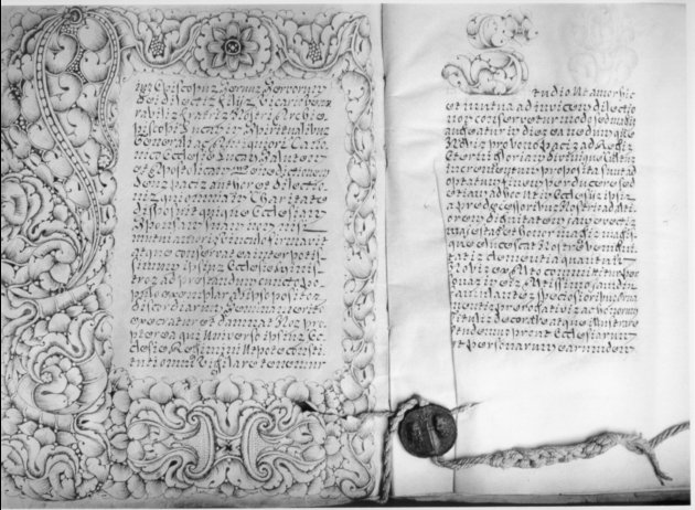 pergamena - bottega romana (sec. XVIII)