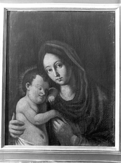 MADONNA CON BAMBINO (dipinto) - ambito toscano (sec. XVII)