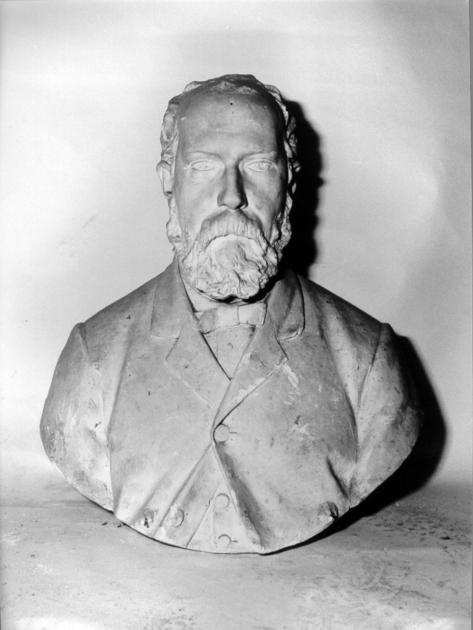 busto virile con barba (busto, opera isolata) di Passaglia Augusto (secc. XIX/ XX)