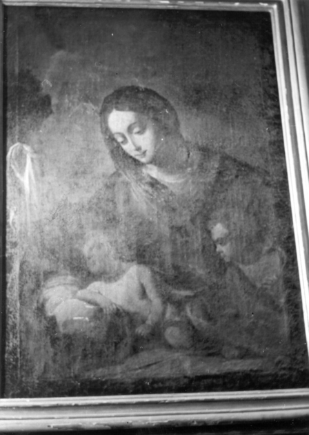 MADONNA CON BAMBINO (dipinto) - ambito italiano (sec. XVIII)