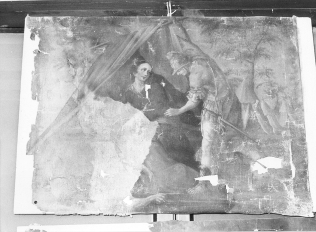 GIUDITTA SI RECA AL CAMPO DI OLOFERNE (dipinto) di Tommasi Guglielmo (seconda metà sec. XVIII)