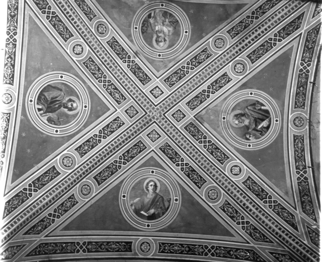 QUATTRO EVANGELISTI (soffitto dipinto) di Marcucci Michele (prima metà sec. XX)
