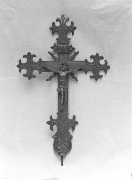 croce processionale - bottega lucchese (secc. XIX/ XX)
