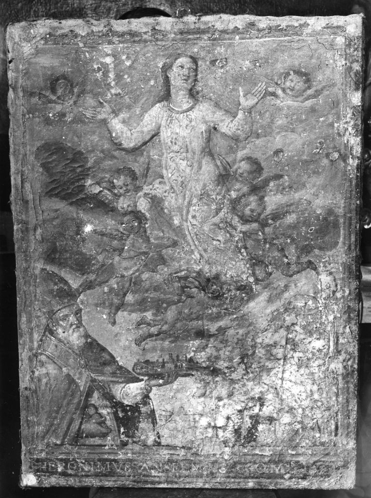 assunzione della Madonna con San Giusto e San Clemente (dipinto) di Manzuoli Tommaso detto Maso da San Friano (cerchia) (sec. XVI)