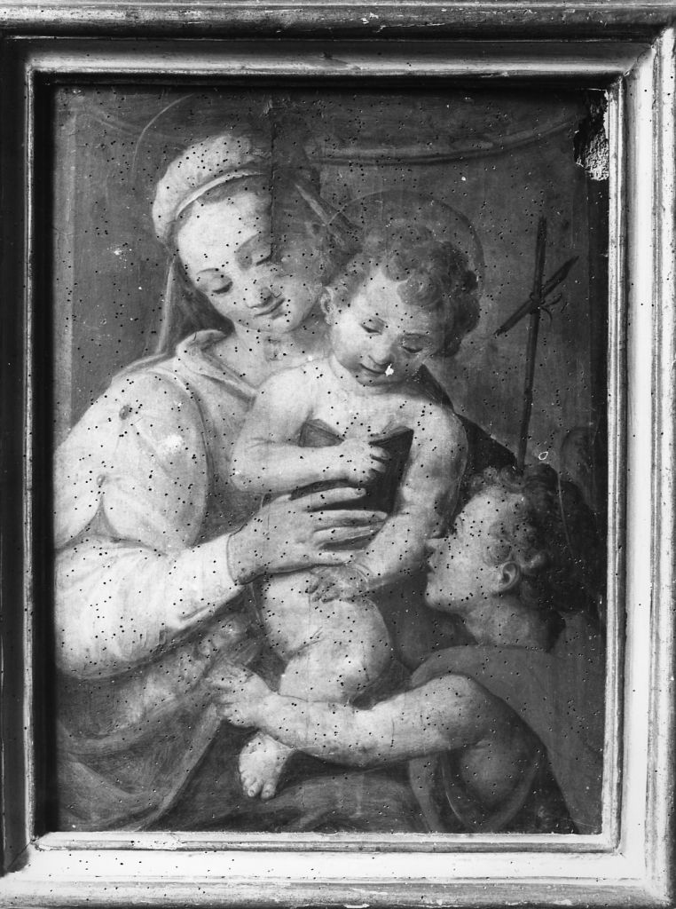 Madonna con Bambino e San Giovannino (dipinto) di Brini Francesco (seconda metà sec. XVI)