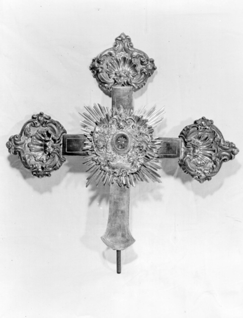 reliquiario - a croce - bottega toscana (primo quarto sec. XVIII)