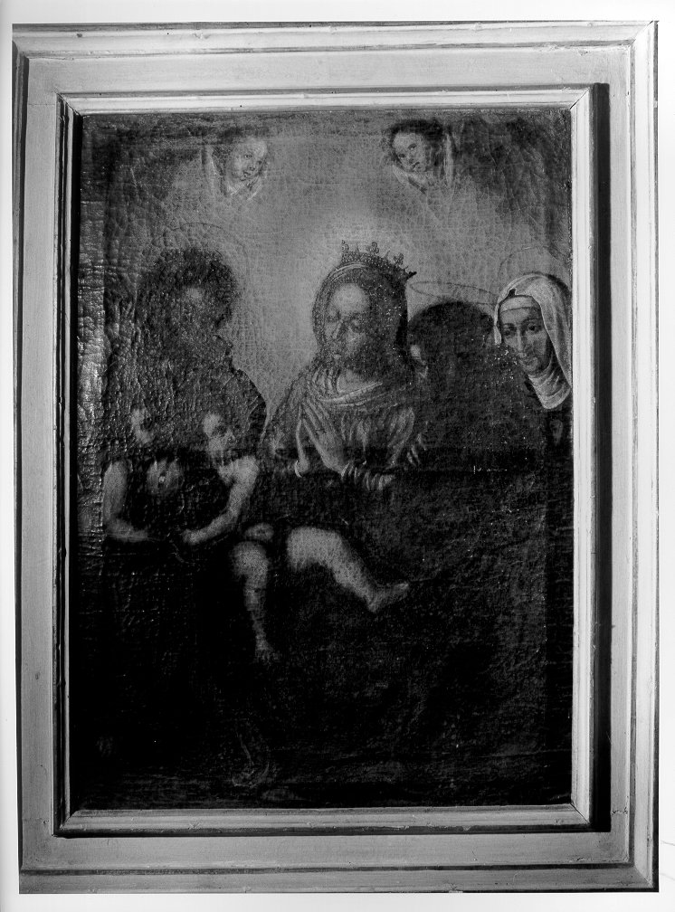 Sacra Famiglia con San Giovannino e Santa Chiara e San Francesco (dipinto) - ambito italiano (fine sec. XVI)