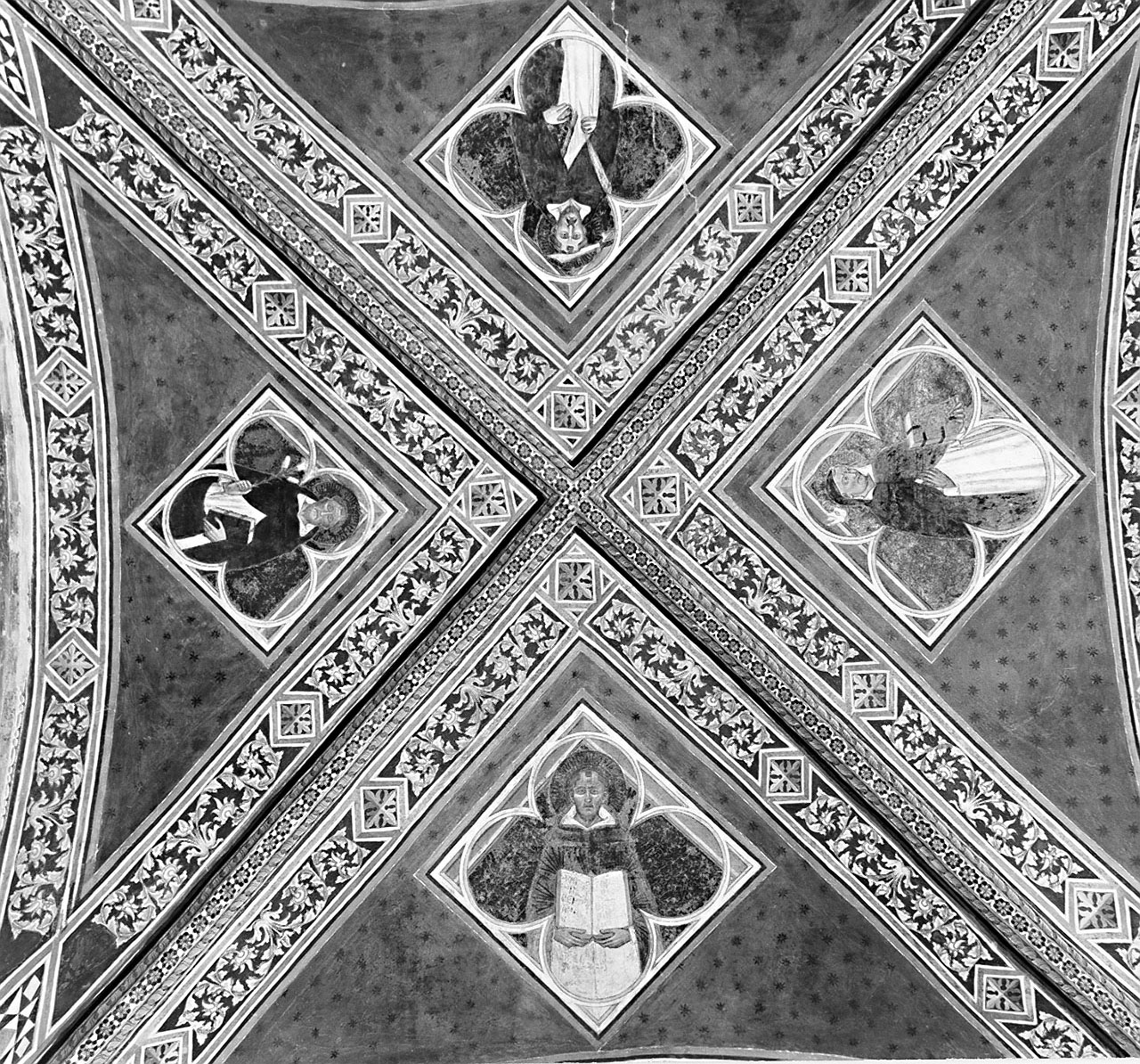 SANTI DOMENICANI (soffitto dipinto) - ambito toscano (seconda metà sec. XIV)