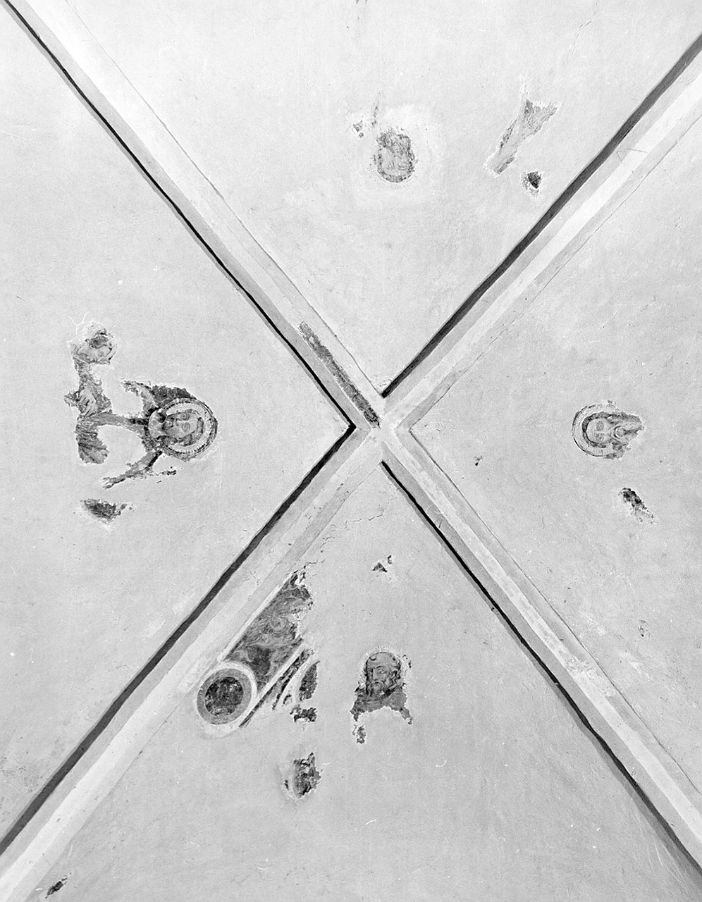 SANTI (soffitto dipinto, frammento) - ambito toscano (sec. XIV)
