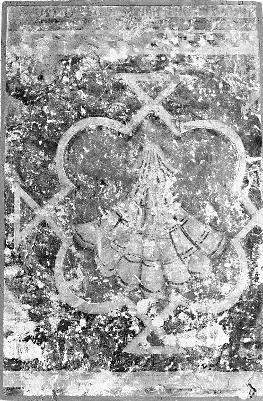 cartelle polilobate con conchiglia (decorazione pittorica) - bottega toscana (sec. XIV)