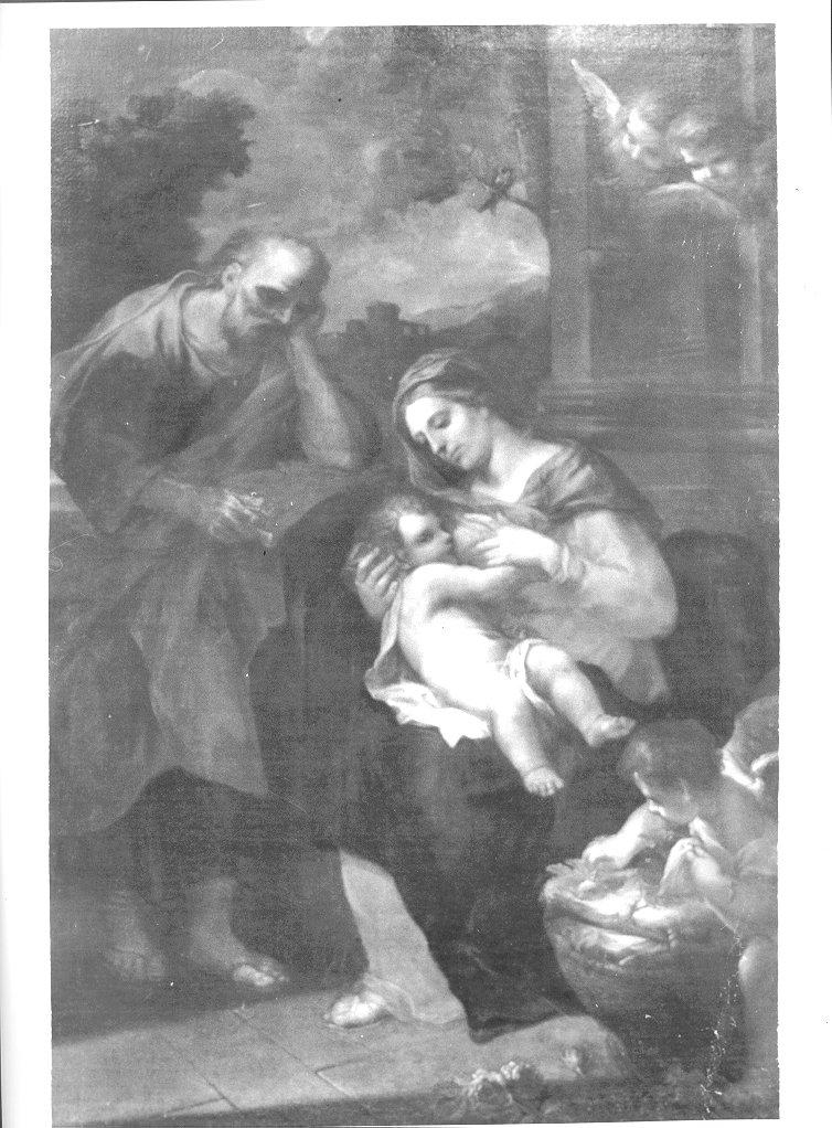 RIPOSO DURANTE LA FUGA IN EGITTO (dipinto) di Melani Giuseppe (sec. XVIII)