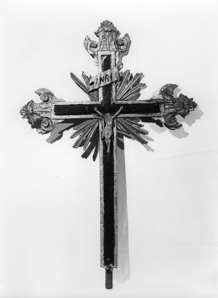 croce processionale, opera isolata - bottega toscana (fine/inizio secc. XVIII/ XIX)