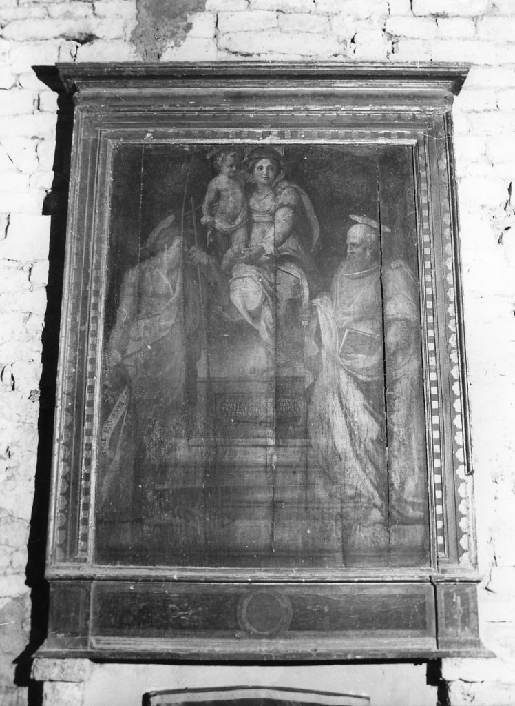 Madonna con Bambino in trono e Santi (dipinto, opera isolata) - ambito volterrano (sec. XVI)