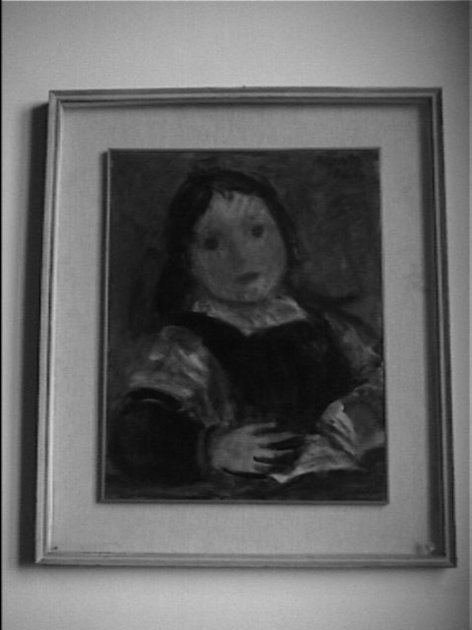 BAMBINA CON FARFALLA ROSSA, BAMBINA CON FARFALLA ROSSA (dipinto) di Conti Primo (sec. XX)