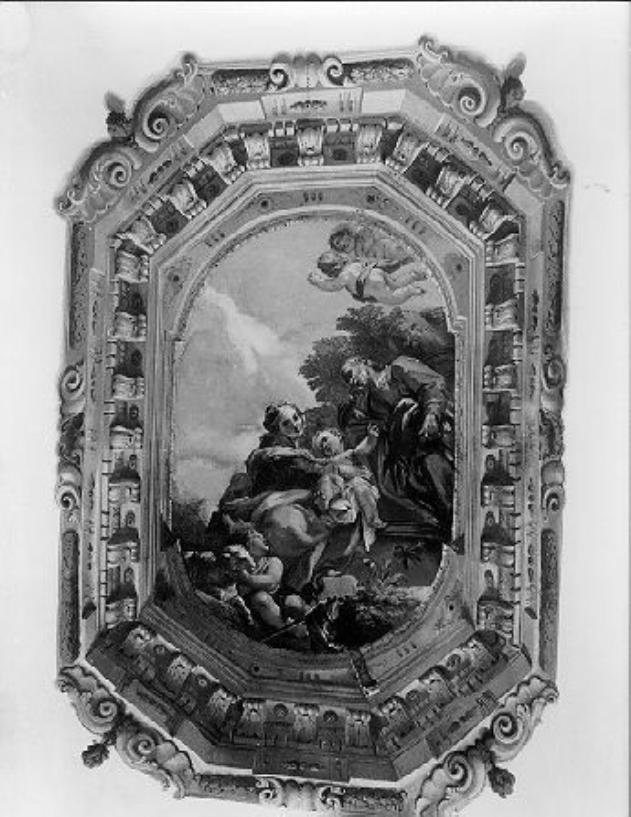 Sacra Famiglia con San Giovannino (dipinto) di Melani Giuseppe (sec. XVIII)