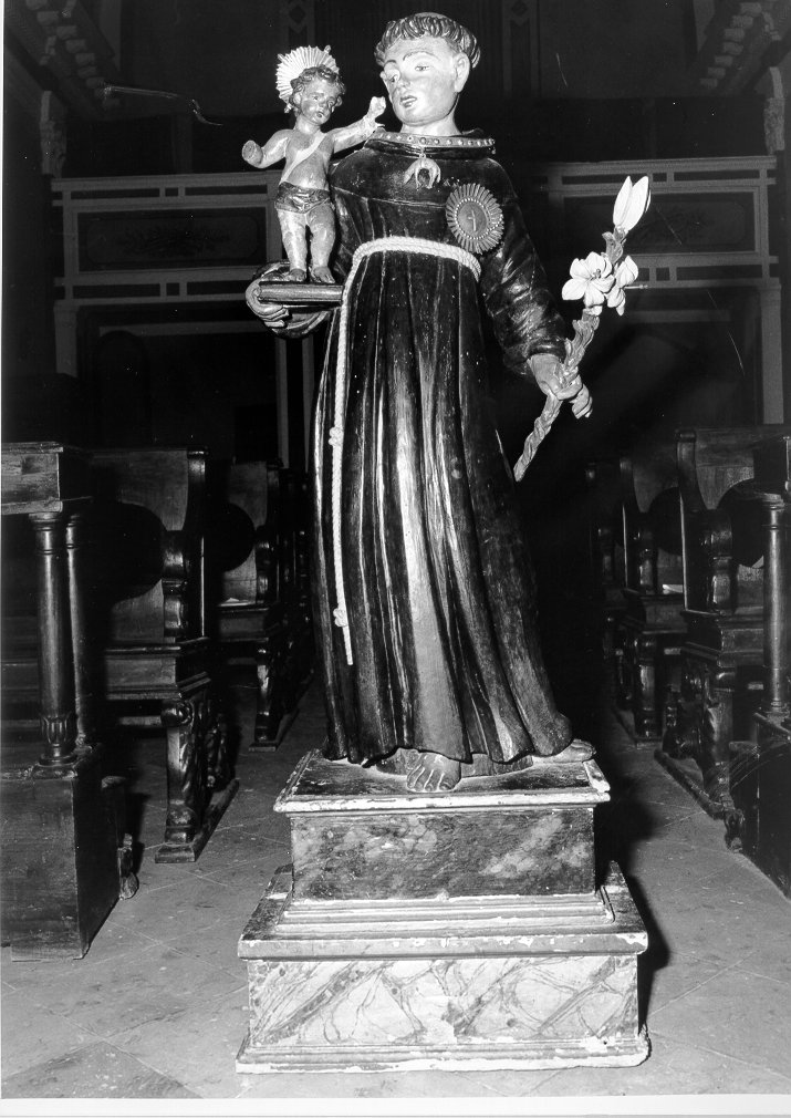 SANT'ANTONIO DA PADOVA CON IL BAMBINO (statua) - bottega toscana (seconda metà sec. XVIII)